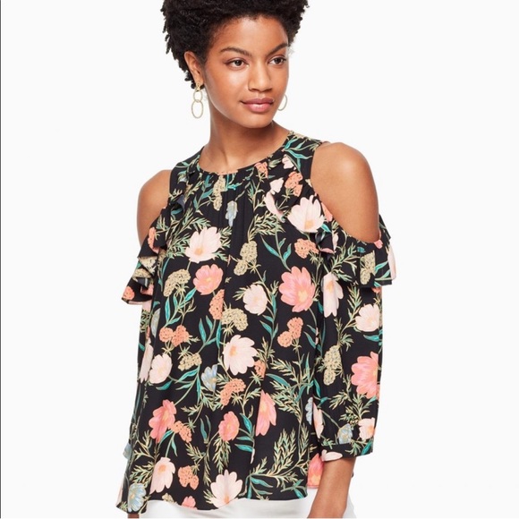 kate spade Tops - KATE SPADE Blossom Cold Shoulder Top